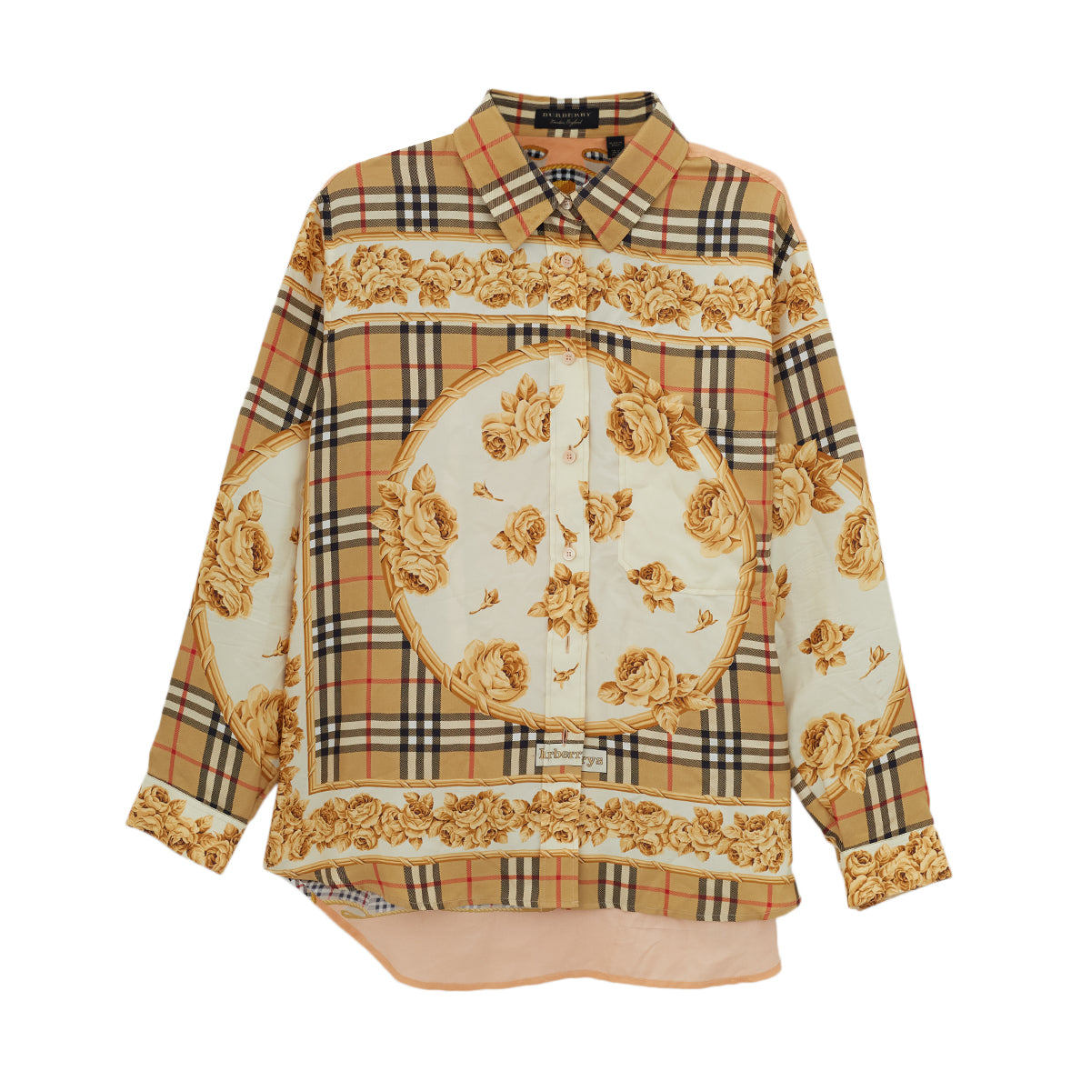 Camisa Burberry Seda Estampada Tam. 42