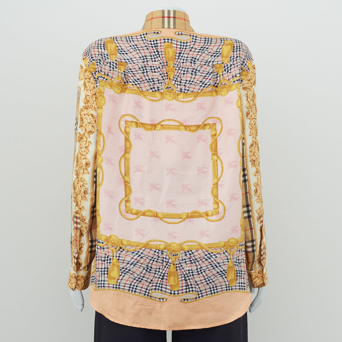 Camisa Burberry Seda Estampada Tam. 42