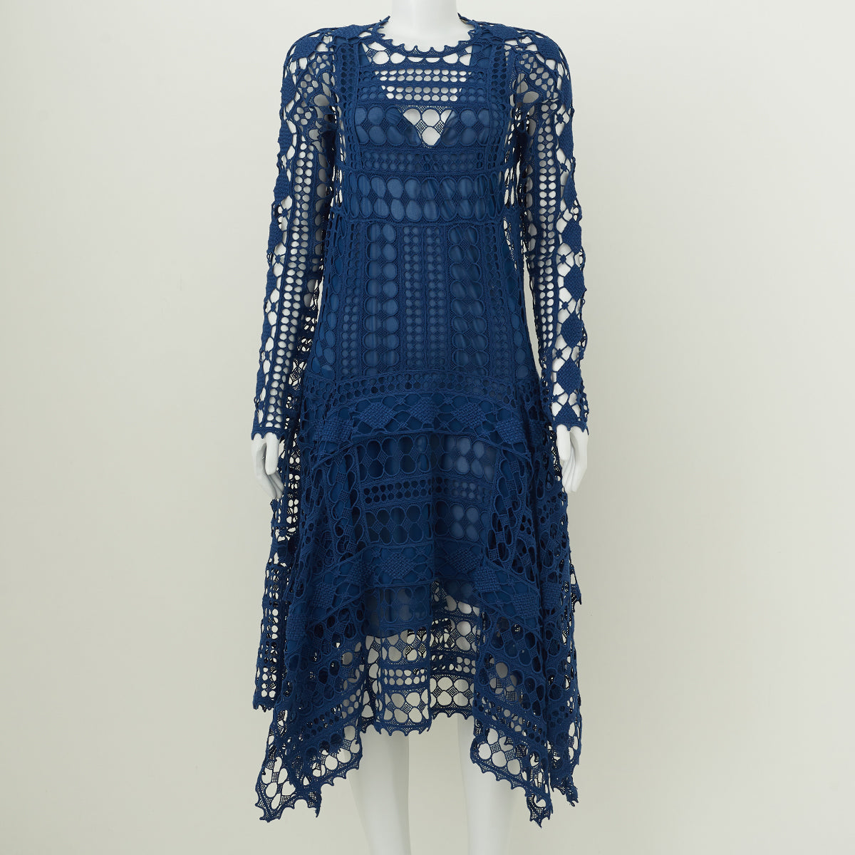 Vestido Chloé Renda Taureg Blue Tam. 38