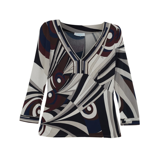Blusa Emilio Pucci Estampa Colorida Tam. 46