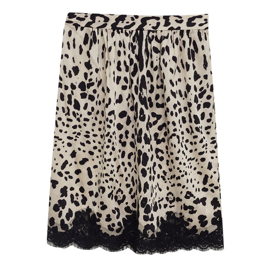 Saia Dolce & Gabbana Seda Estampa Animal Print Tam.38