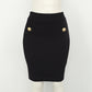 Saia Balmain Tecido Preto Tam. 46
