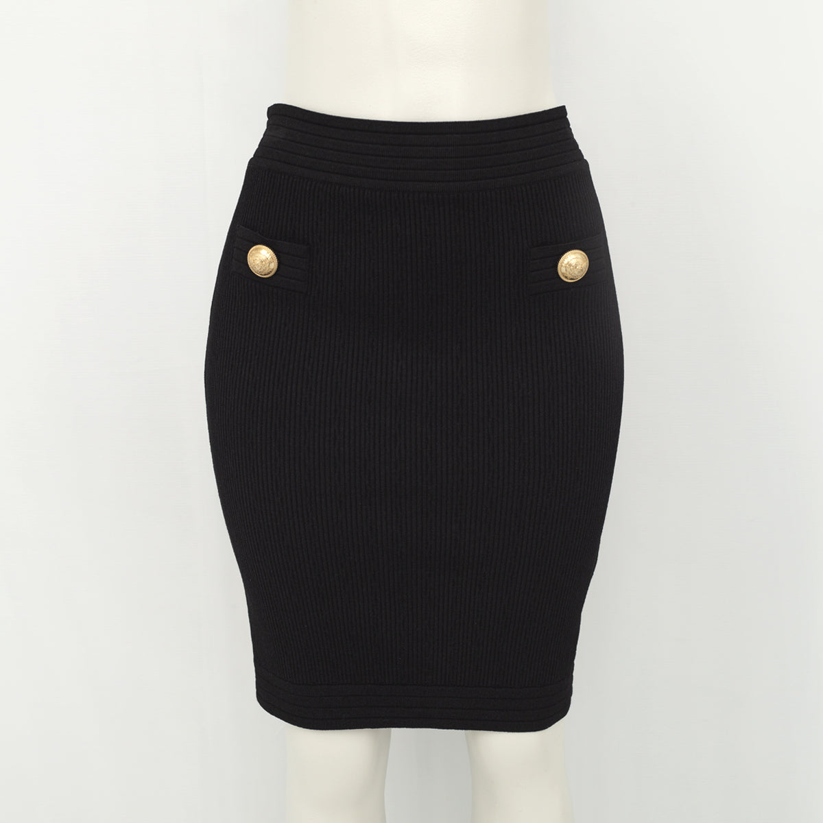 Saia Balmain Tecido Preto Tam. 46