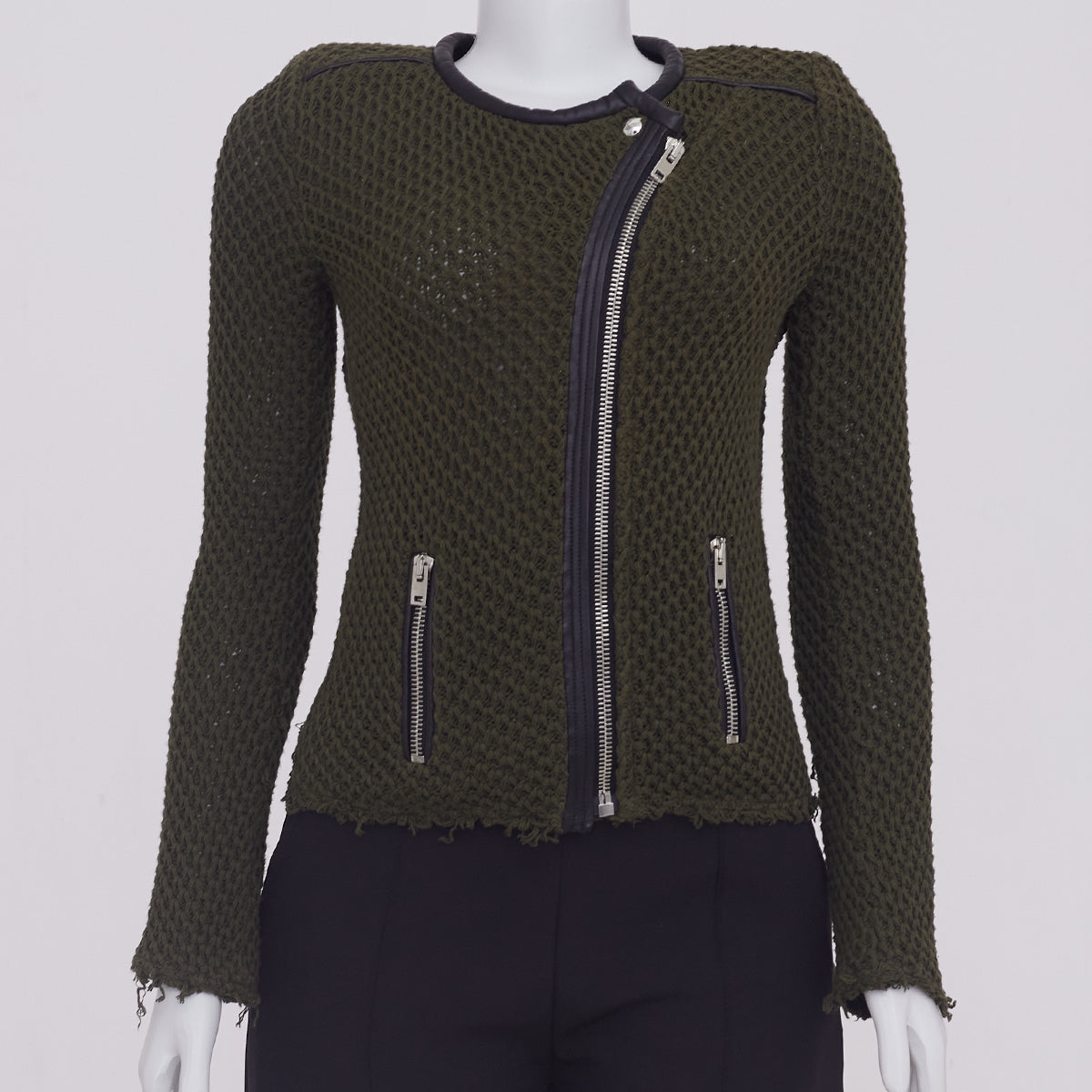 Jaqueta Iro Mirali Tricô Verde Tam. 1