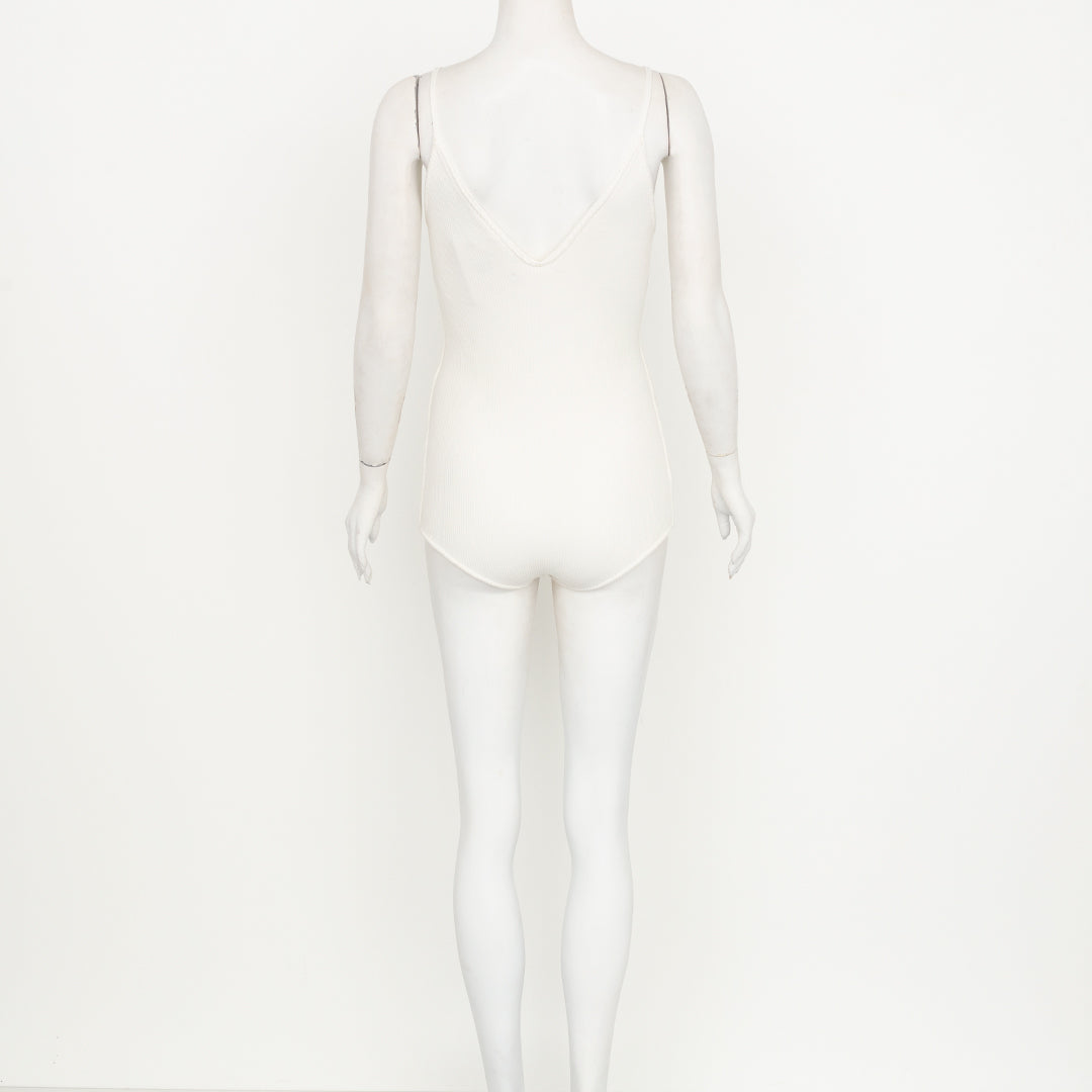 Body Cris Barros Canelado Off White Tam.G