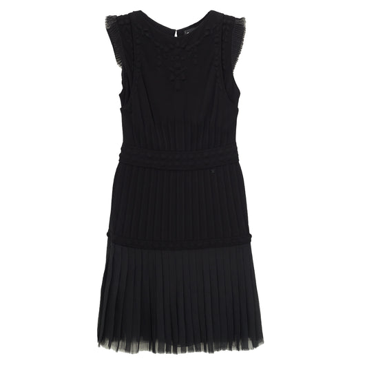 Vestido Chanel Crepe de Seda Preto Curto Tam. 34FR