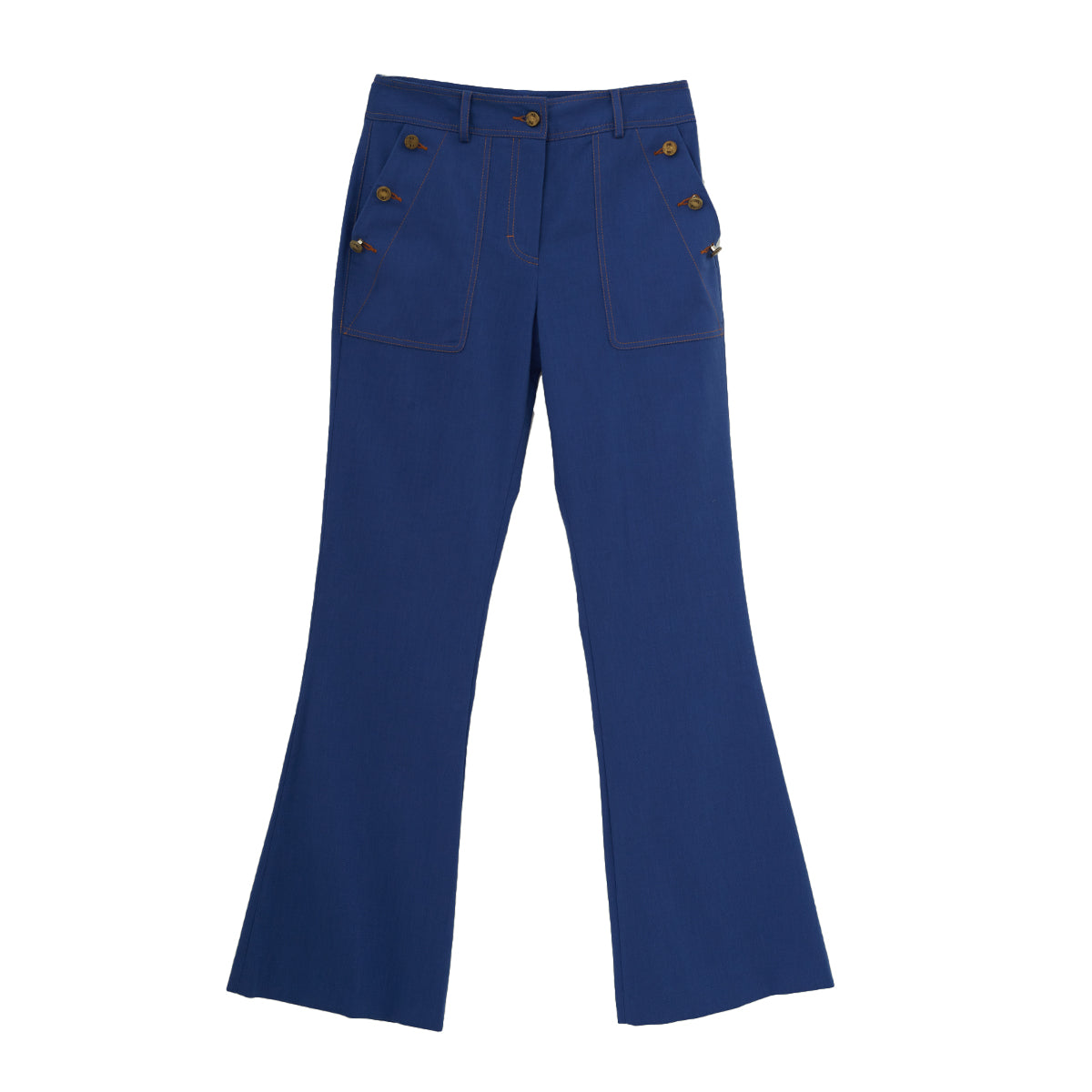Calça Paula Raia Flare Azul Tam. 36