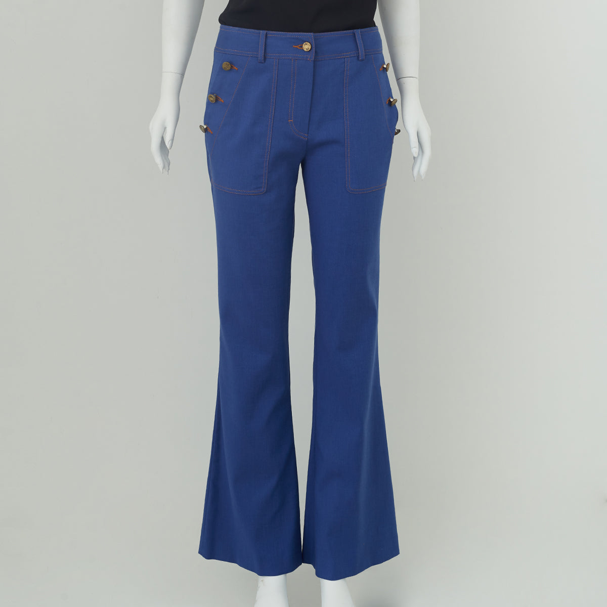 Calça Paula Raia Flare Azul Tam. 36