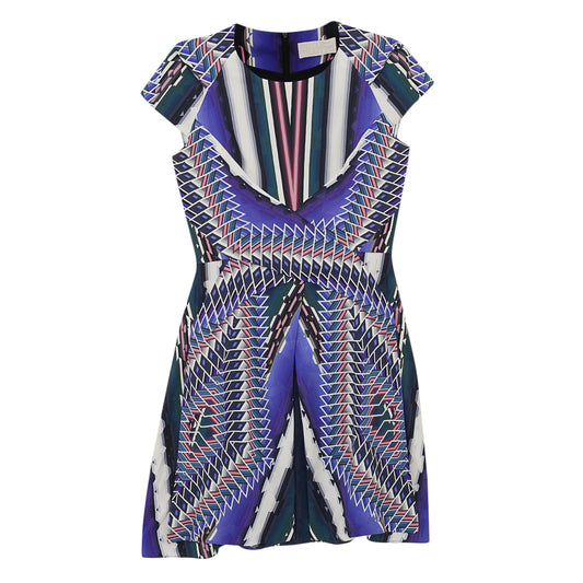 Vestido Peter Pilotto Seda Estampado Geométrico Tam. 40