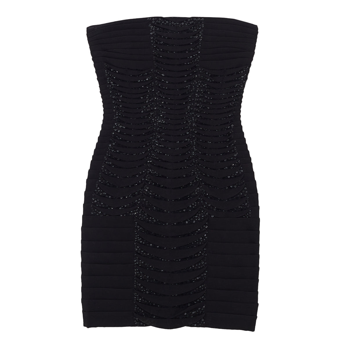 Vestido Hervé Léger Paetê Preto TAM. xxs