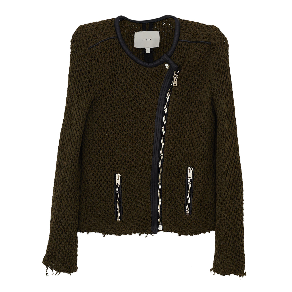 Jaqueta Iro Mirali Tricô Verde Tam. 1