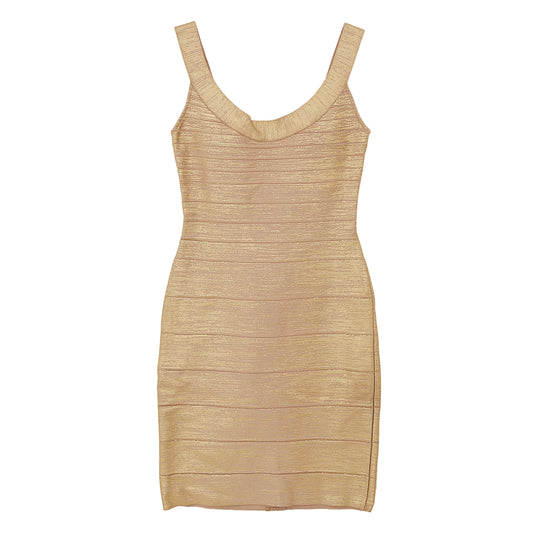 Vestido Hervé Léger Dourado Tam. S