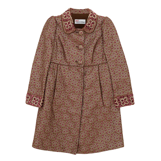 Trench Coat Red Valentino Vinho e Marrom Metalizado Tam. 40
