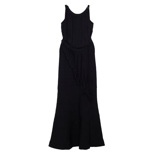 Vestido Hervé Léger x Max Azria Longo Franjas Tam. S