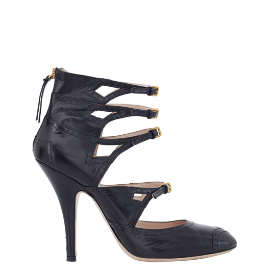 Sapato Miu Miu Couro Preto Tam. 39,5