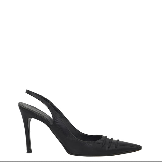 Scarpin Christian Louboutin Couro Preto Tam. 38,5