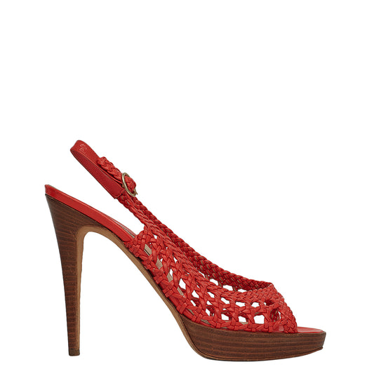 Sandália Brian Atwood Verniz Vermelho Tam. 39,5