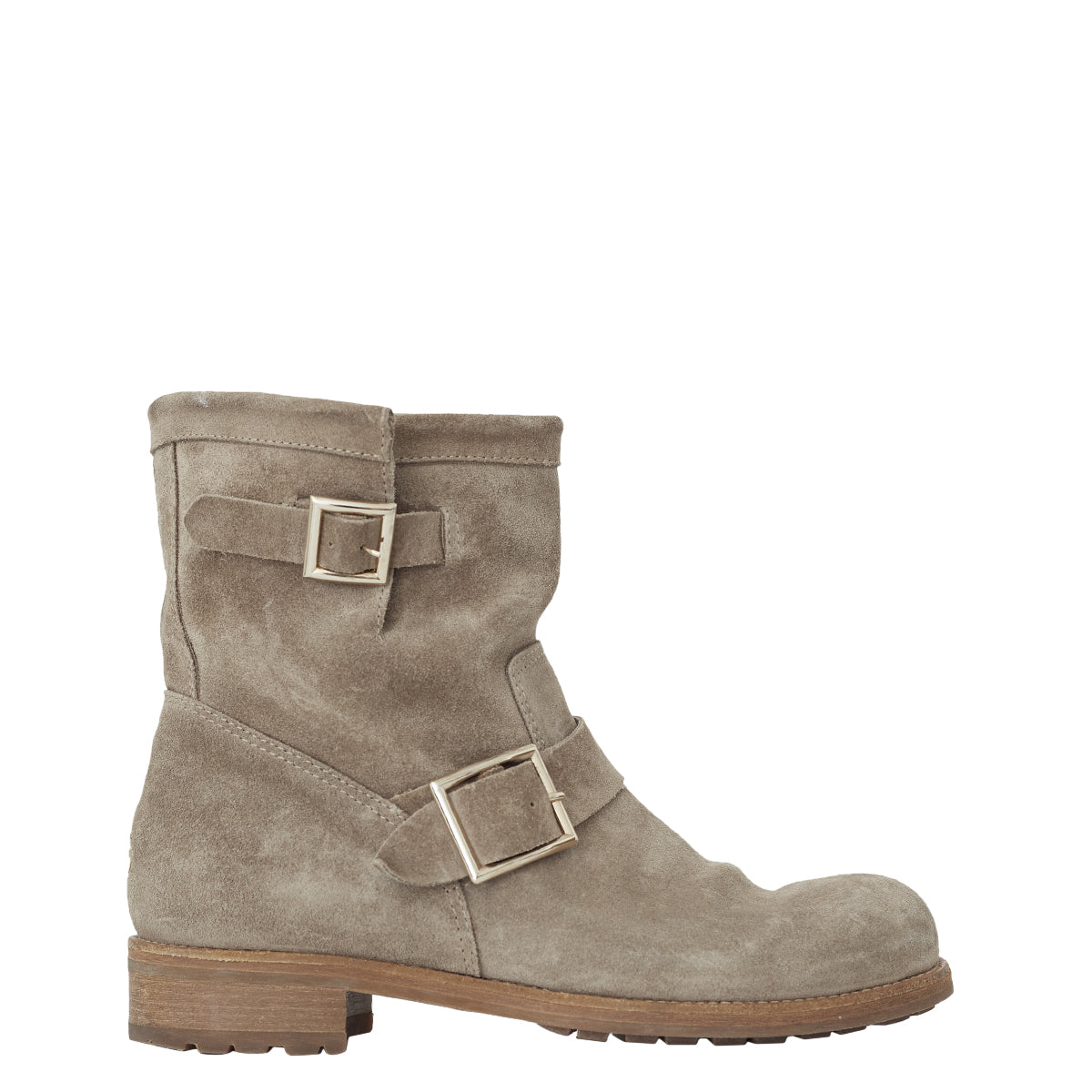 Bota Jimmy Choo Suede Bege Tam. 39,5