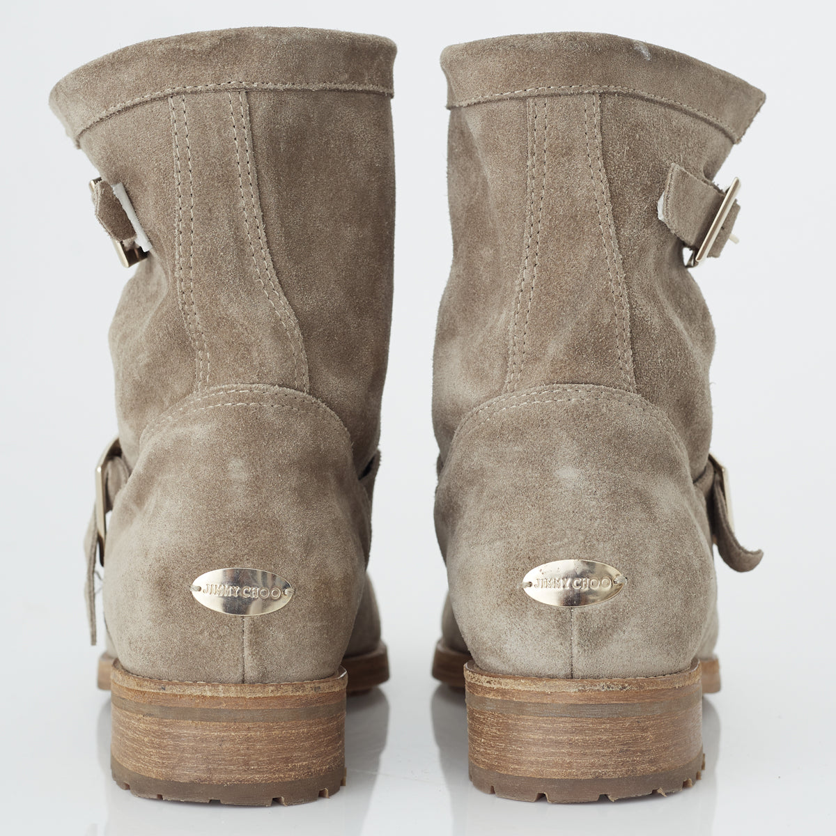 Bota Jimmy Choo Suede Bege Tam. 39,5