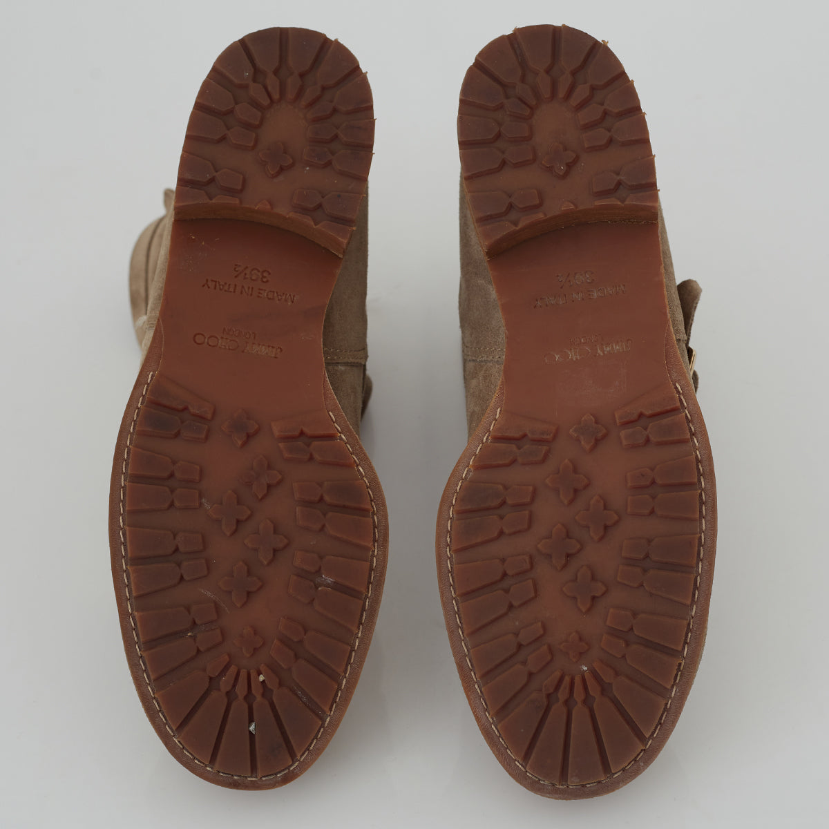 Bota Jimmy Choo Suede Bege Tam. 39,5