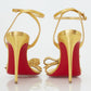 Sandália Christian Louboutin Laço Dourado Tam. 37