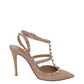 Sapato Valentino Rockstud Verniz Bege Tam. 39,5