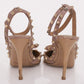 Sapato Valentino Rockstud Verniz Bege Tam. 39,5