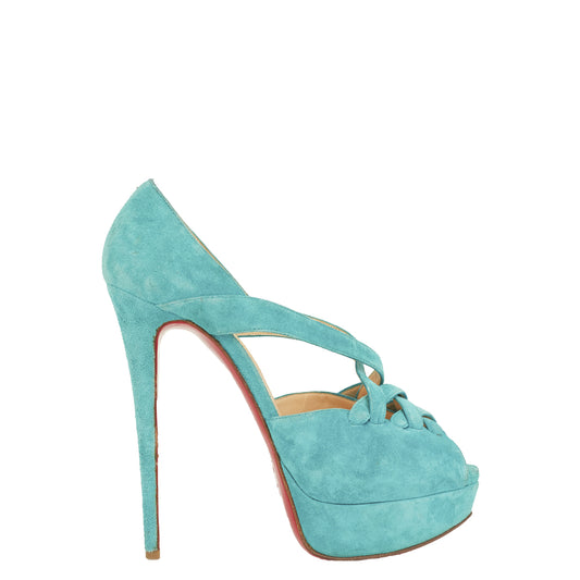 Peep Toe Christian Louboutin Turquesa Tam. 36 BR