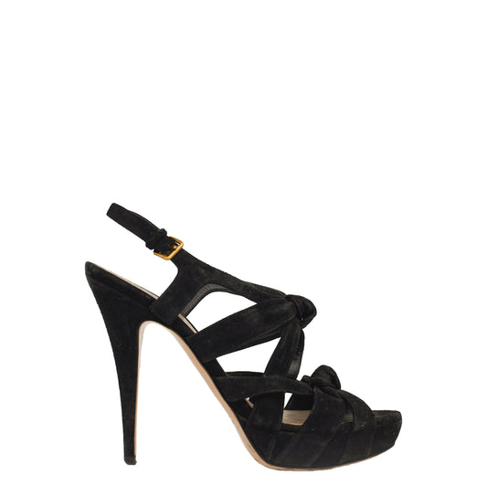 Sandália Miu Miu Camurça Preto Tam. 41