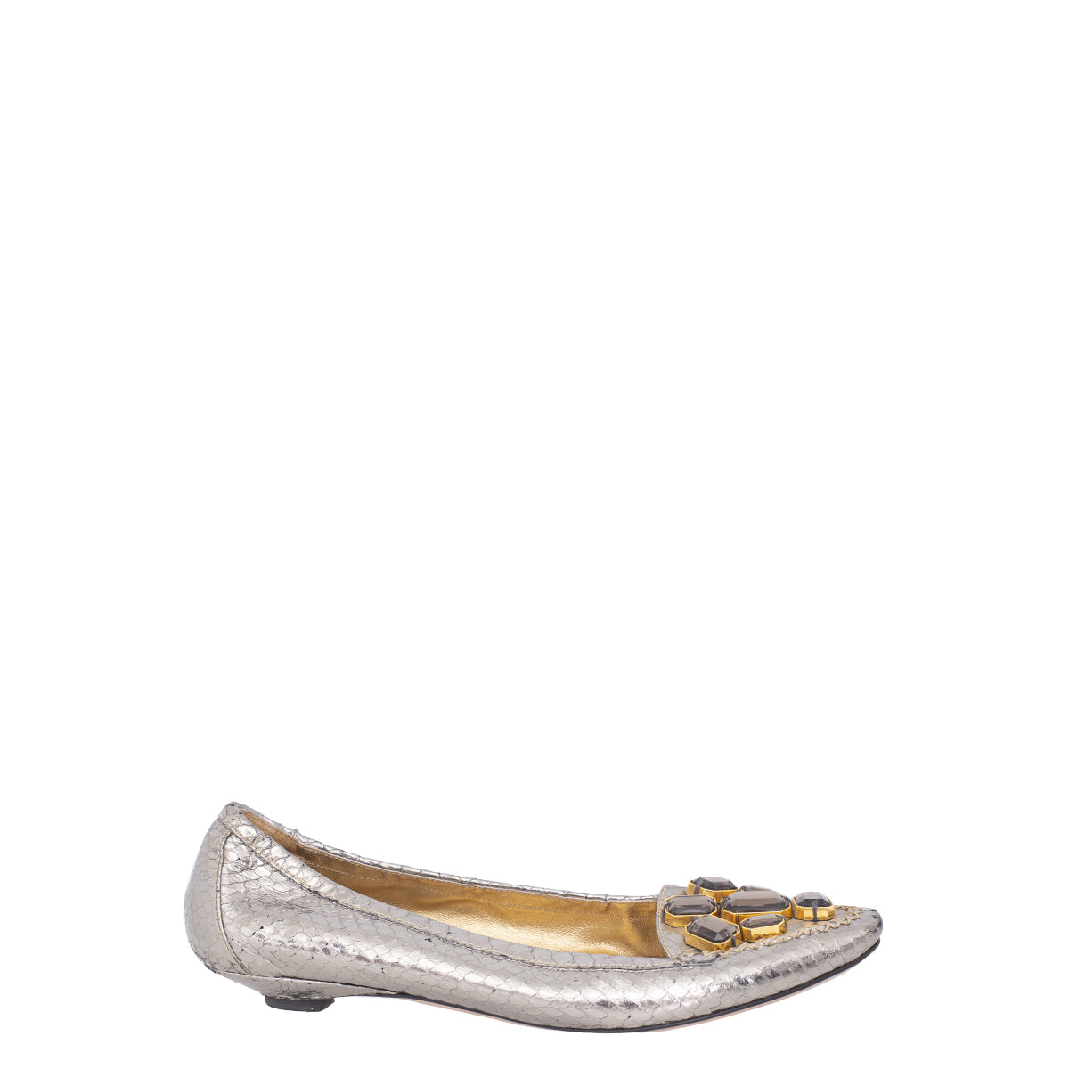 Sapatilha Prada Phytton Prateada com pedras tam. 39,5