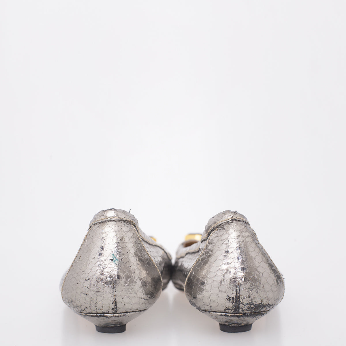 Sapatilha Prada Phytton Prateada com pedras tam. 39,5