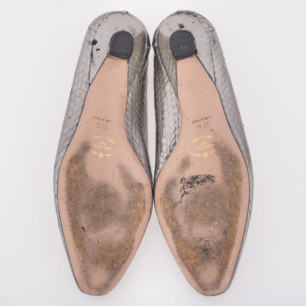 Sapatilha Prada Phytton Prateada com pedras tam. 39,5