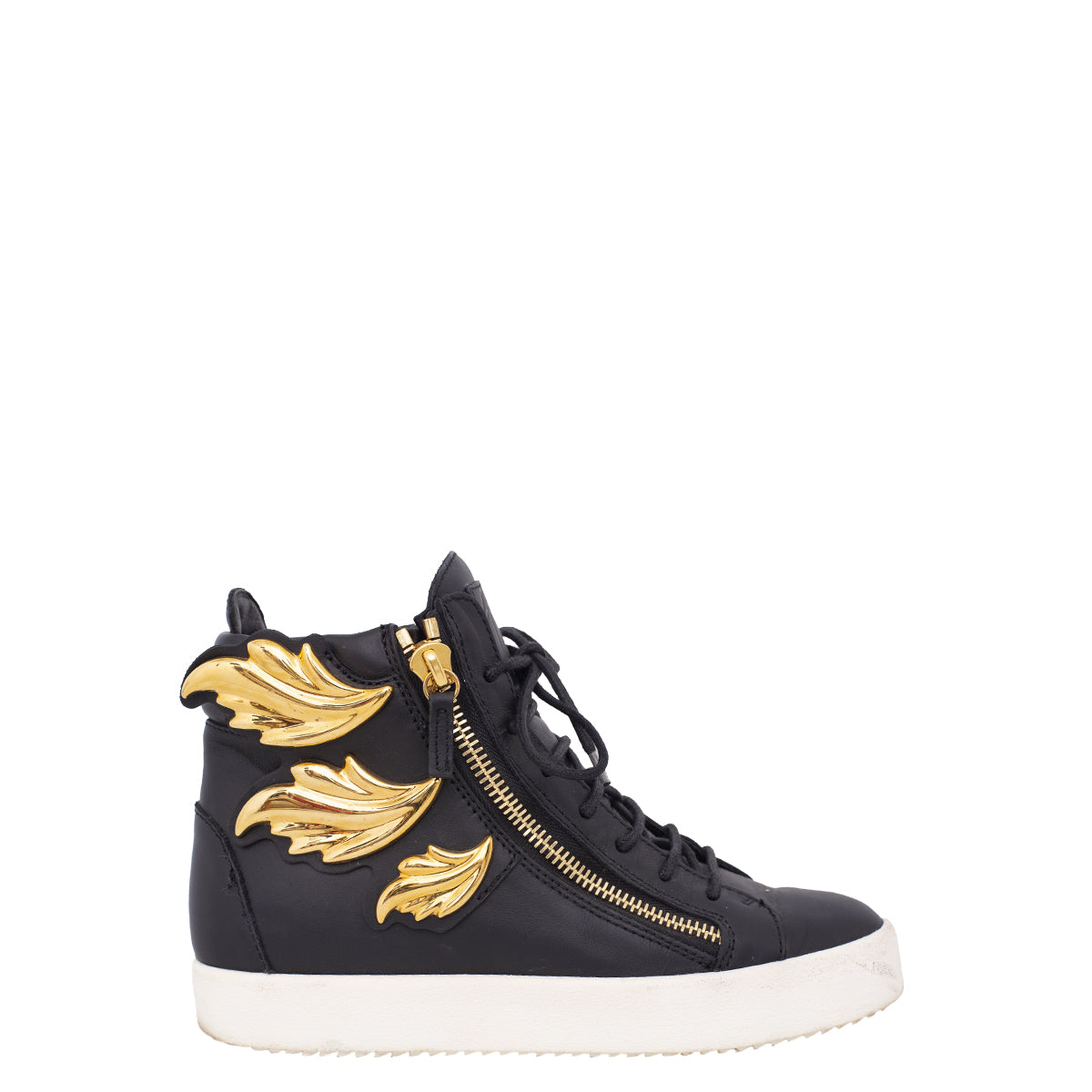 tenis Giuseppe Zanoti Preto com asa dourada tam . 39,5