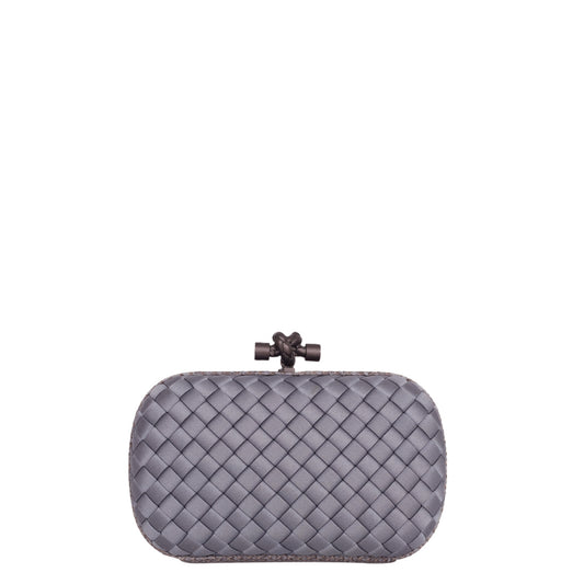 Clutch Bottega Veneta Knot Azul Tam. Pequeno