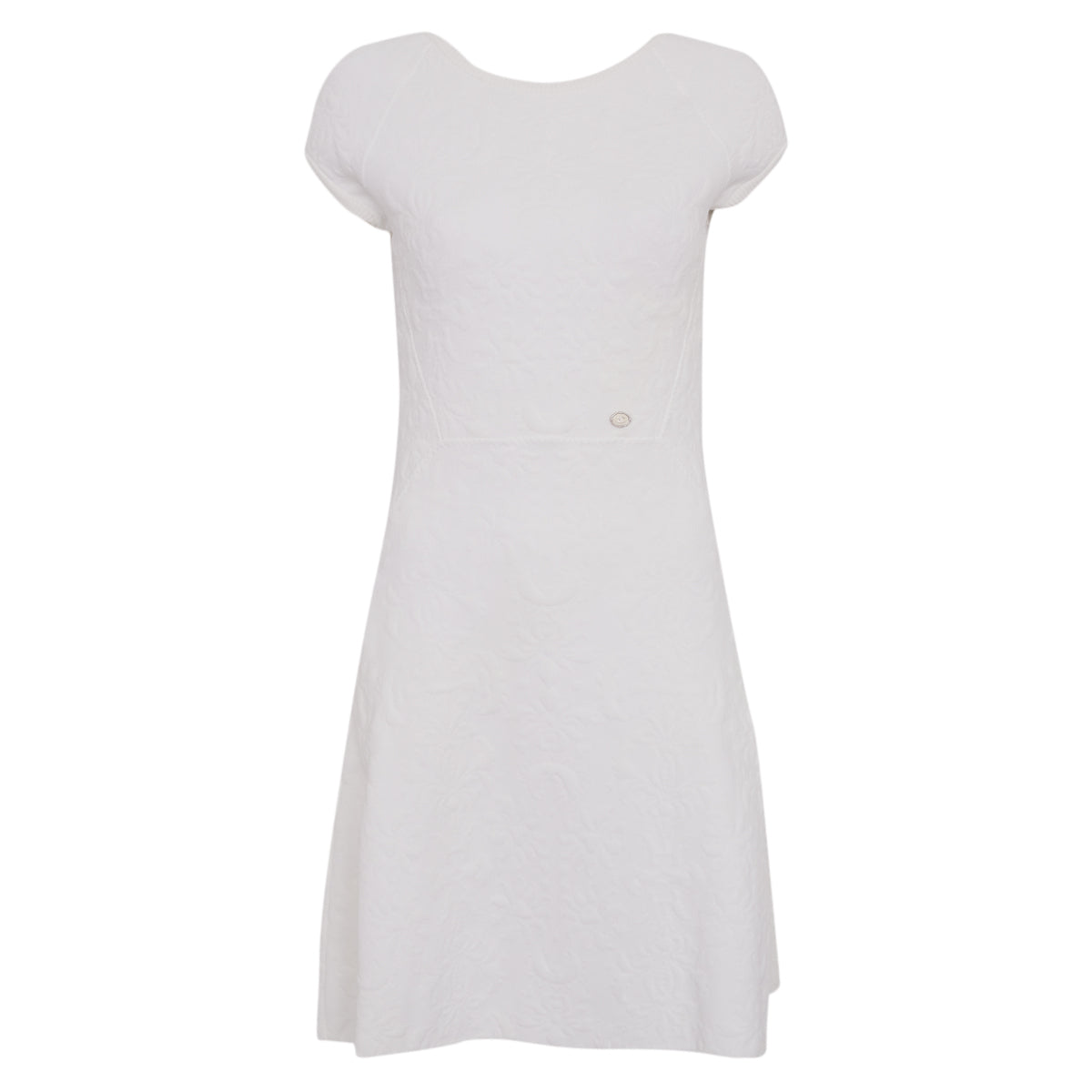 Vestido Chanel Branco Matelassê Tam.40 Fr