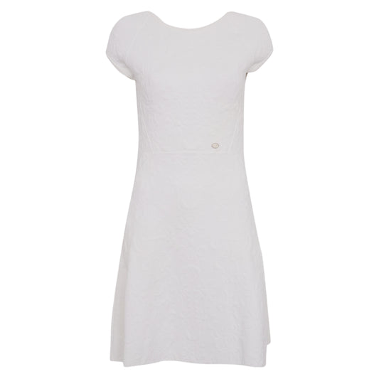 Vestido Chanel Branco Matelassê Tam.40 Fr