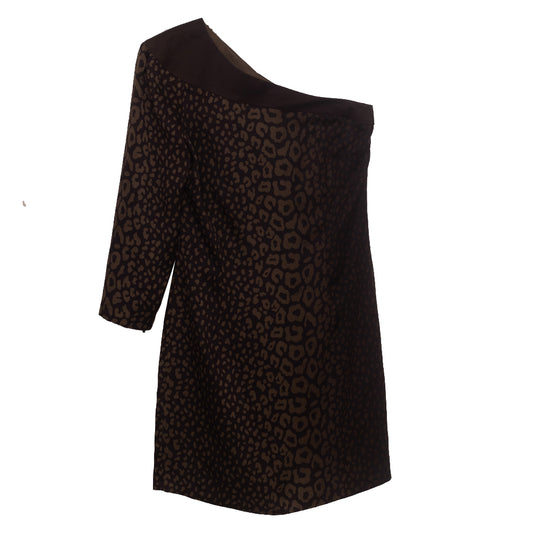 Vestido Gucci c/ Um Ombro Só c/ Estampa Animal Tam.38 It