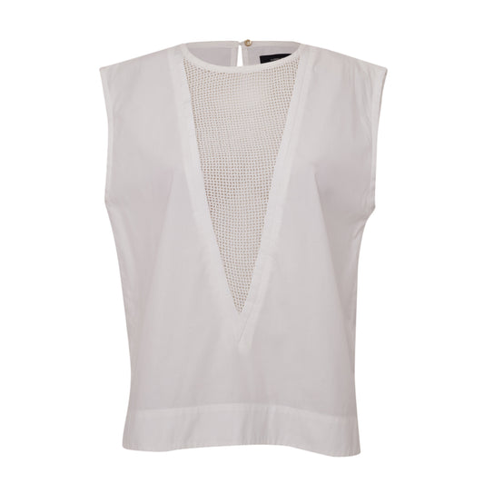 Camisa Isabel Marant Branca c/ Detalhe em Tela Tam.38