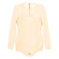 Body Paula Raia Creme com transparência em V Tam. P