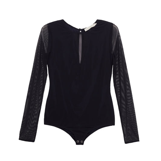 Body Cris Barros Preto com Tule Tam. 38