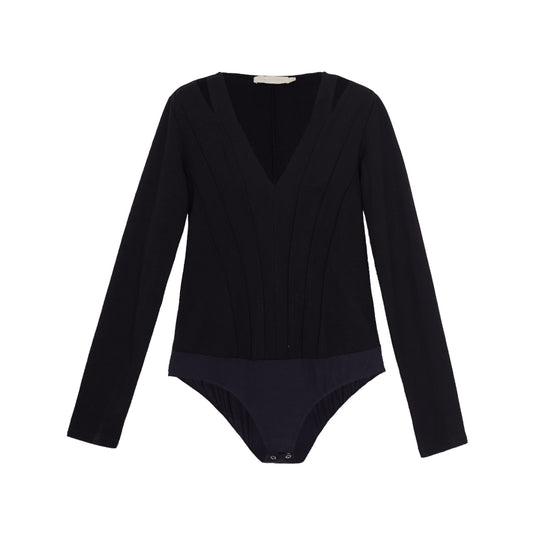 Body Cris Barros Manga Longa Preto Tam. M