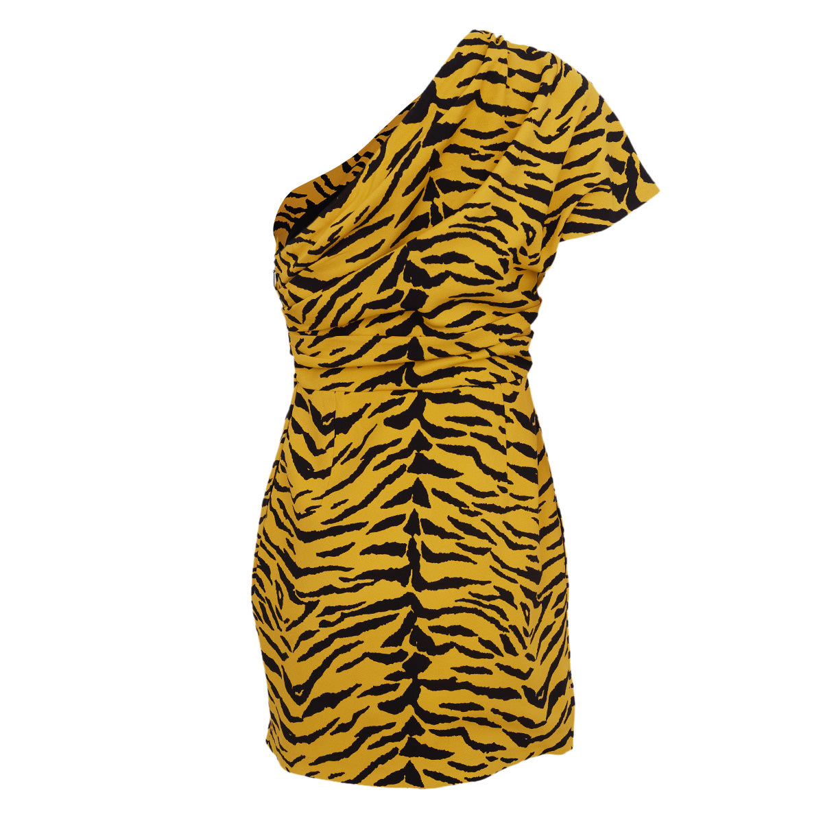 Vestido Saint Laurent Zebra Amarelo Tam. 36 Br