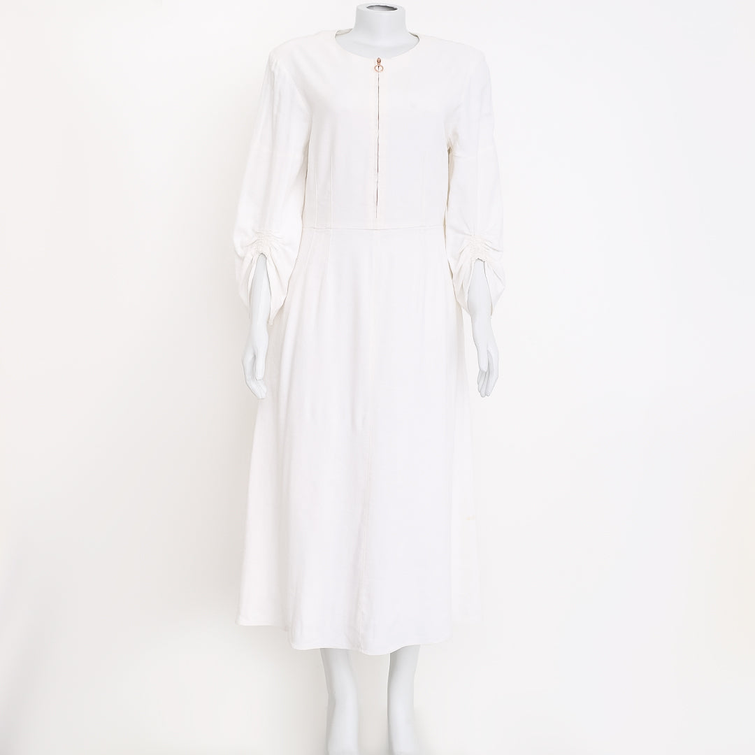 Vestido Tibi Branco Manga Longa Tam. 10