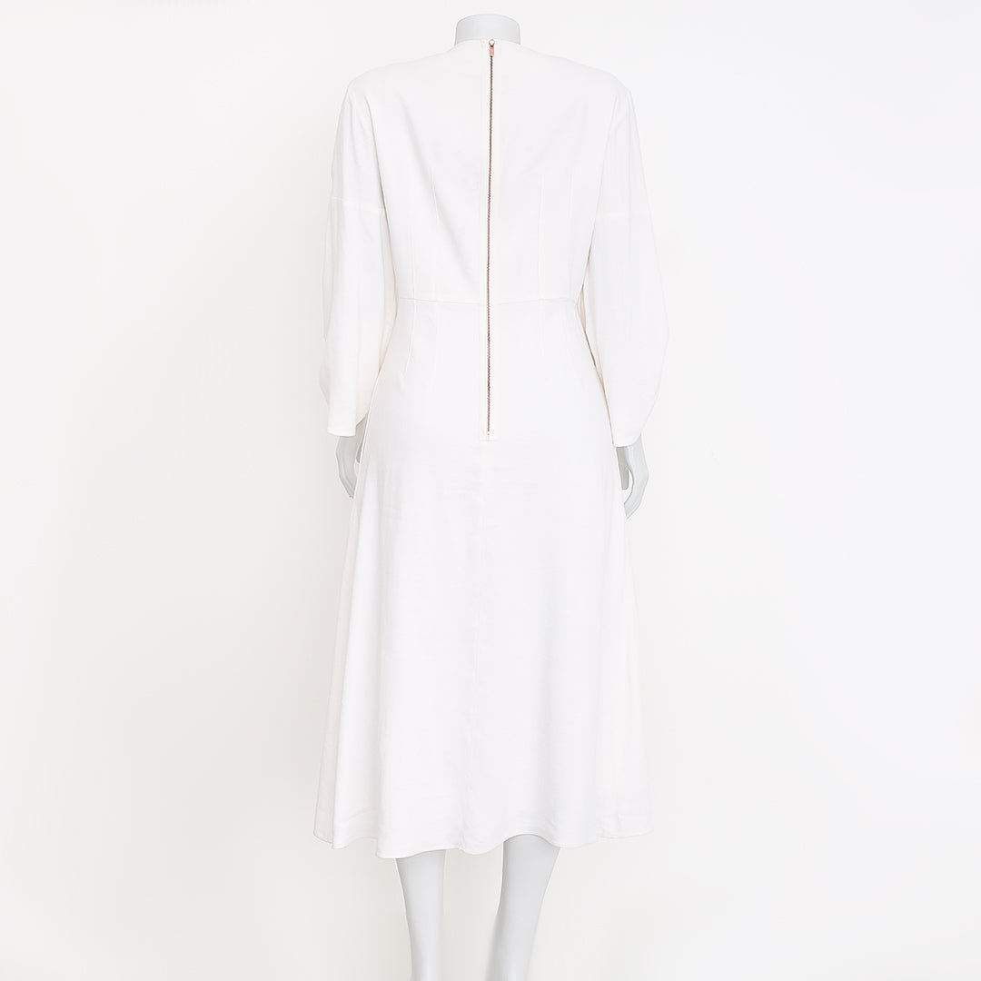 Vestido Tibi Branco Manga Longa Tam. 10