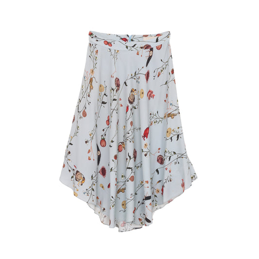 Saia Cris Barros Azul Estampada Tam. 38