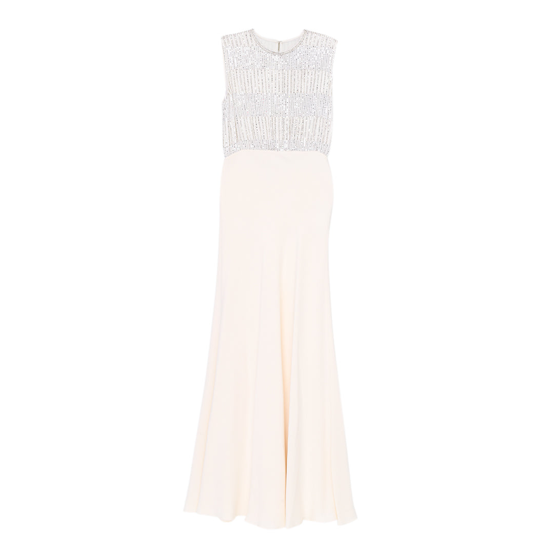 Vestido Christian Dior Creme c/ Paetê Tam.38