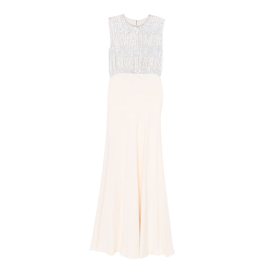 Vestido Christian Dior Creme c/ Paetê Tam.38