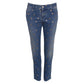 Calça Stella McCartney Jeans com Bolinhas Douradas Tam. 40 Br