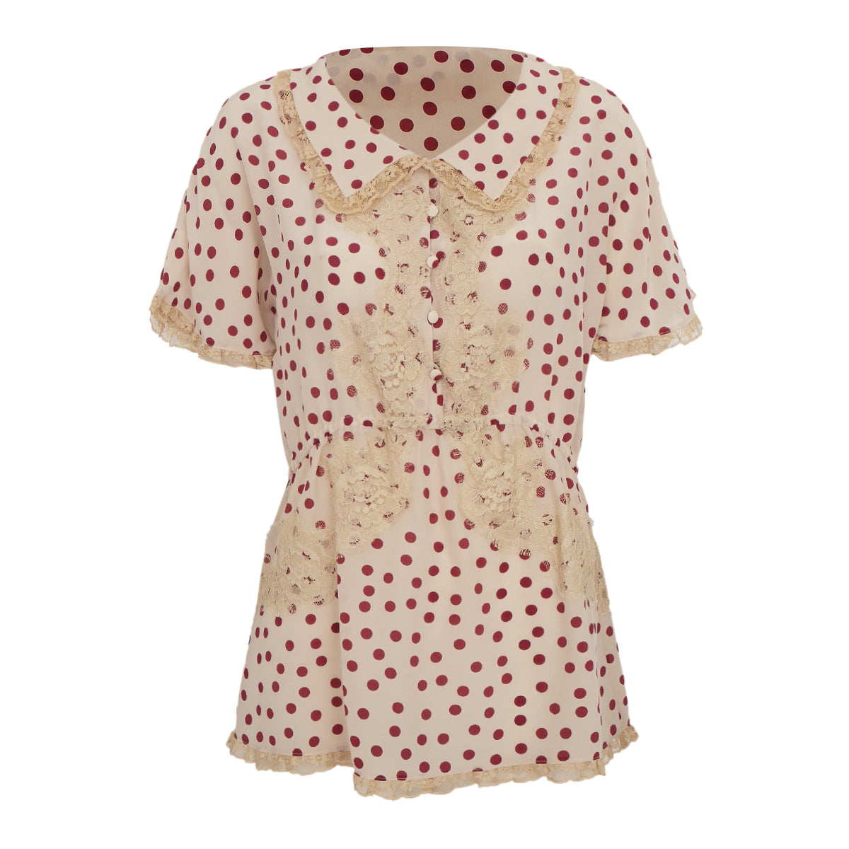 Blusa Dolce & Gabbana Poá Bege Tam. 44 It