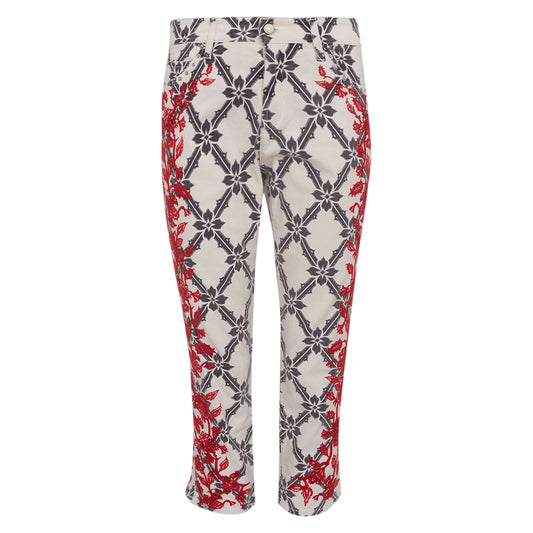 Calça Isabel Marant Branca Estampada Tam. 42 EUR